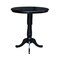 International Concepts Round 36 in Round Top Pedestal Table, 40.9 inH, Black, 36 in W, 36 in L, 40.9 in H, Wood, Black K46-36RT-6B-2 - alternate 4